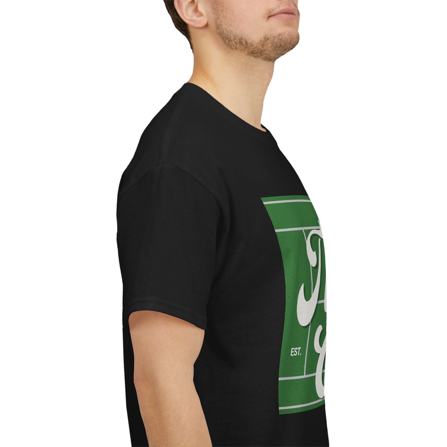 Tennis Print Tee – Unisex Cotton T-Shirt for Sports Lovers - Wolf Aura Co
