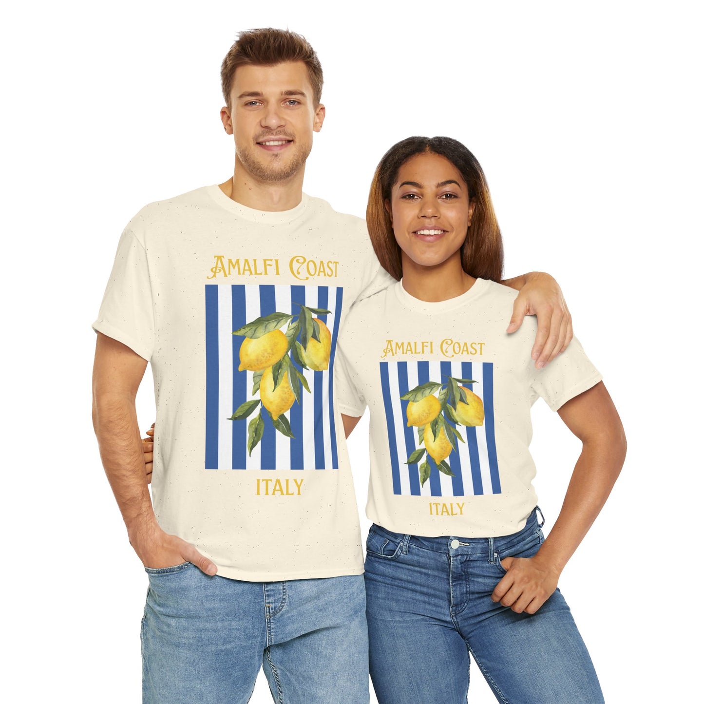 Unisex Amalfi Coast T-Shirt – Casual Coastal Graphic Tee - Wolf Aura Co