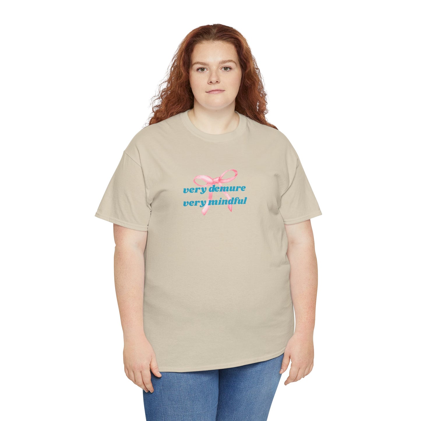 Very Demure, Very Mindful Print Tee – Cozy & Stylish - Wolf Aura Co
