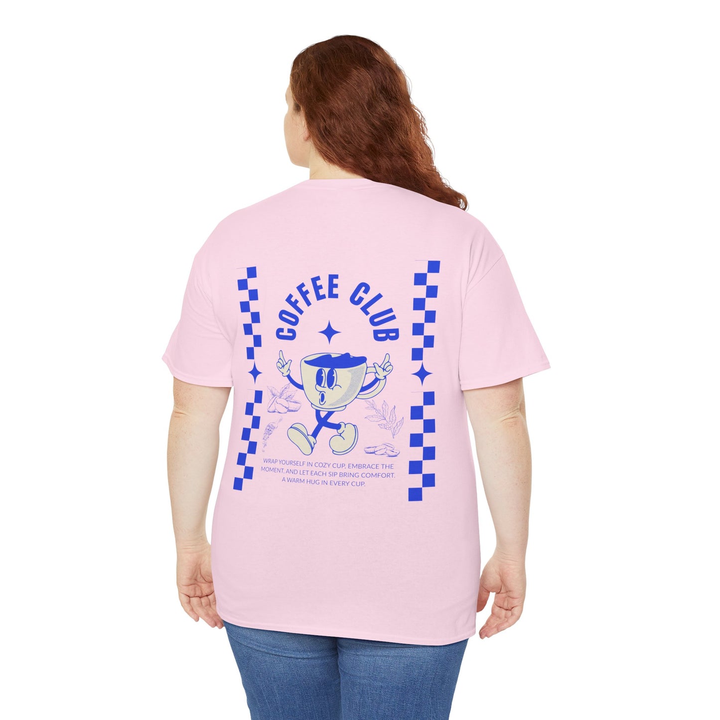 Coffee Club Cotton T-Shirt – Casual Graphic Tee, Coffee Lover Gift, Everyday Comfort - Wolf Aura Co