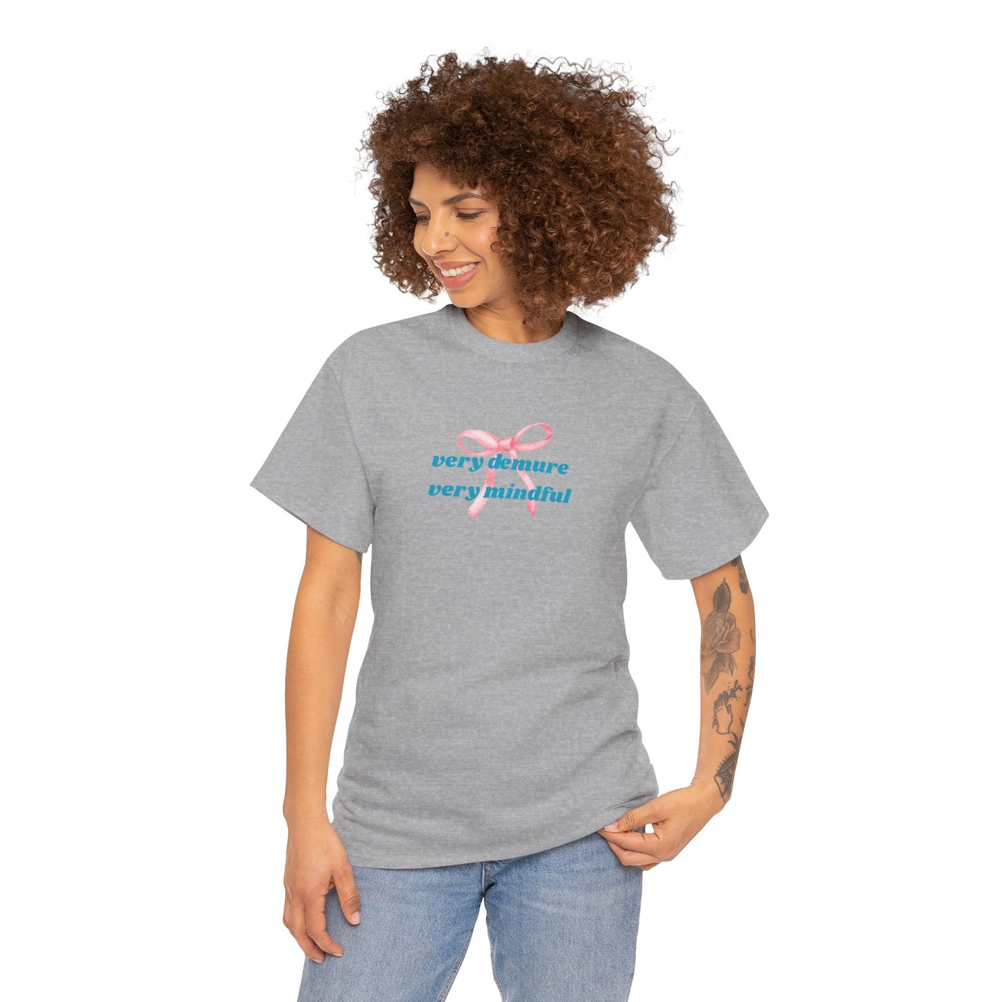 Very Demure, Very Mindful Print Tee – Cozy & Stylish - Wolf Aura Co