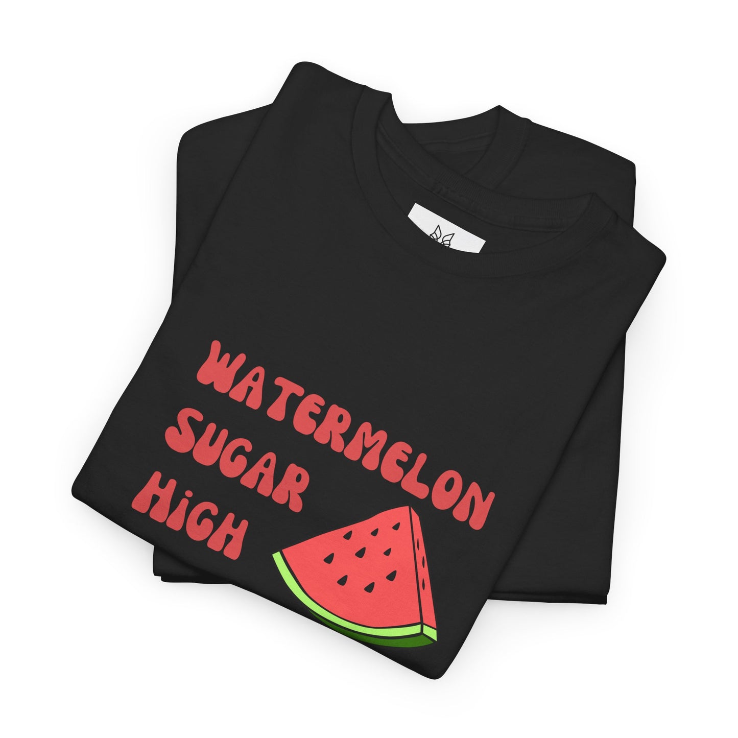 Watermelon Print Cotton T-Shirt | Cute Summer Tee, Fruit Graphic Shirt, Casual Everyday Wear - Wolf Aura Co
