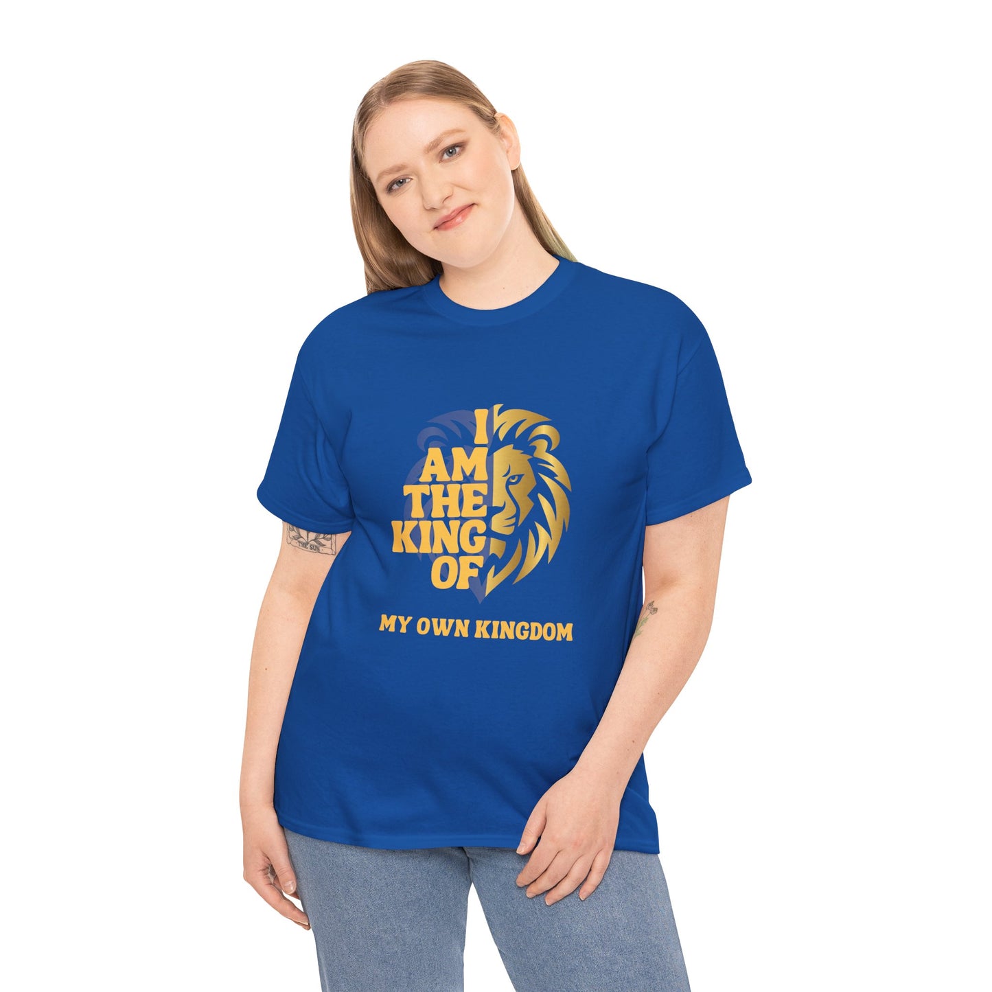 Lion Print Cotton T-Shirt – Fierce Graphic Tee, Casual Everyday Wear, Animal Lover Gift - Wolf Aura Co