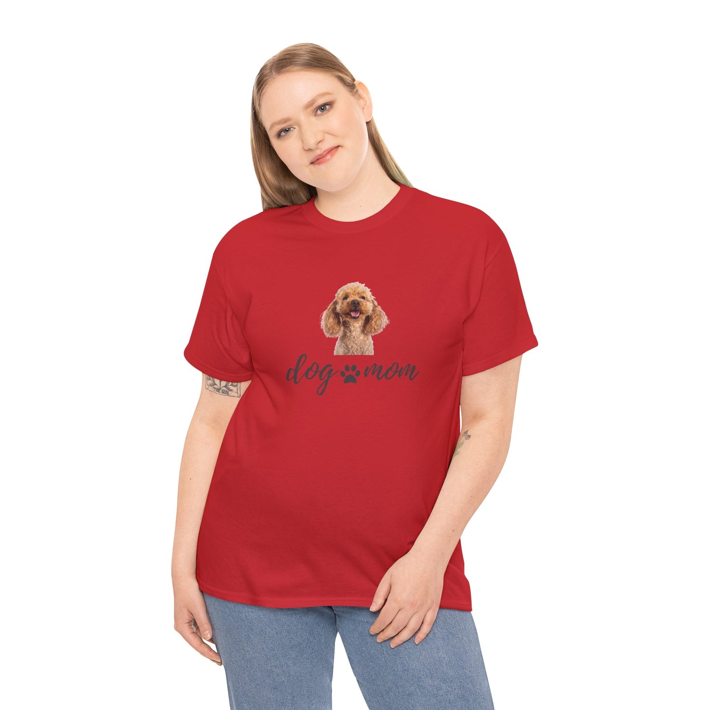 Dog Print Cotton T-Shirt – Cute Casual Tee for Dog Moms | Gift for Dog Lovers, Everyday Comfort, Pet Parent Apparel - Wolf Aura Co