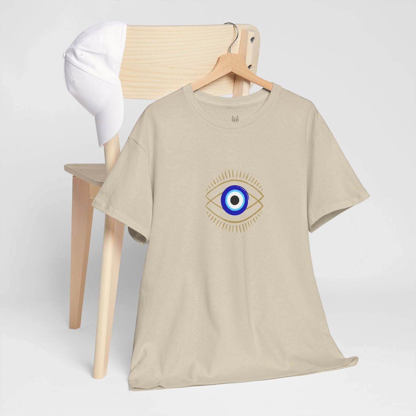 Evil Eye Graphic Tee – Unisex Casual Cotton T-Shirt | Protect Your Energy Shirt, Positive Vibes Apparel, Spiritual Gift - Wolf Aura Co