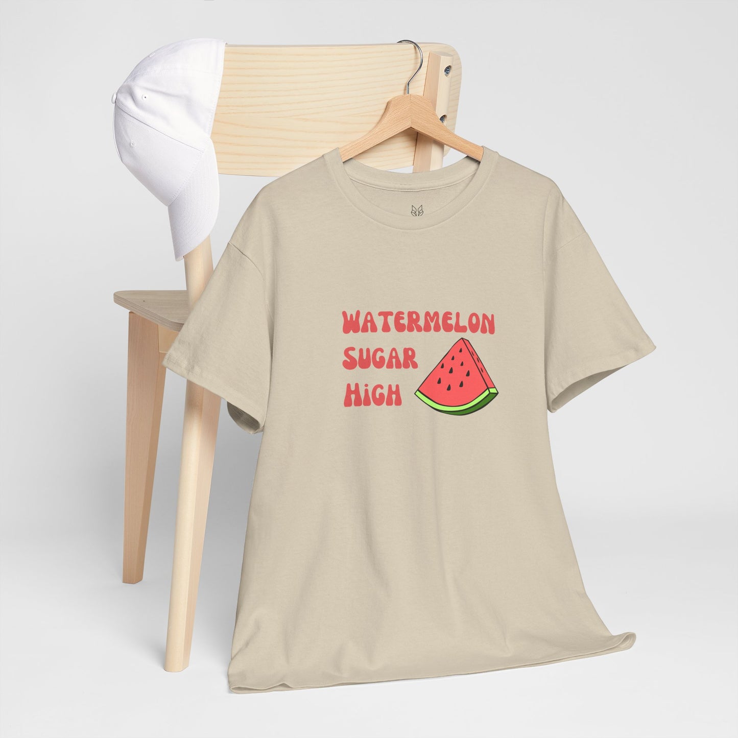 Watermelon Print Cotton T-Shirt | Cute Summer Tee, Fruit Graphic Shirt, Casual Everyday Wear - Wolf Aura Co