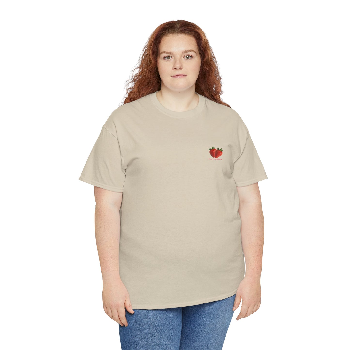 Strawberry Print Casual T-Shirt | Cute Graphic Tee, Everyday Comfort, Fruit-Inspired Fashion - Wolf Aura Co