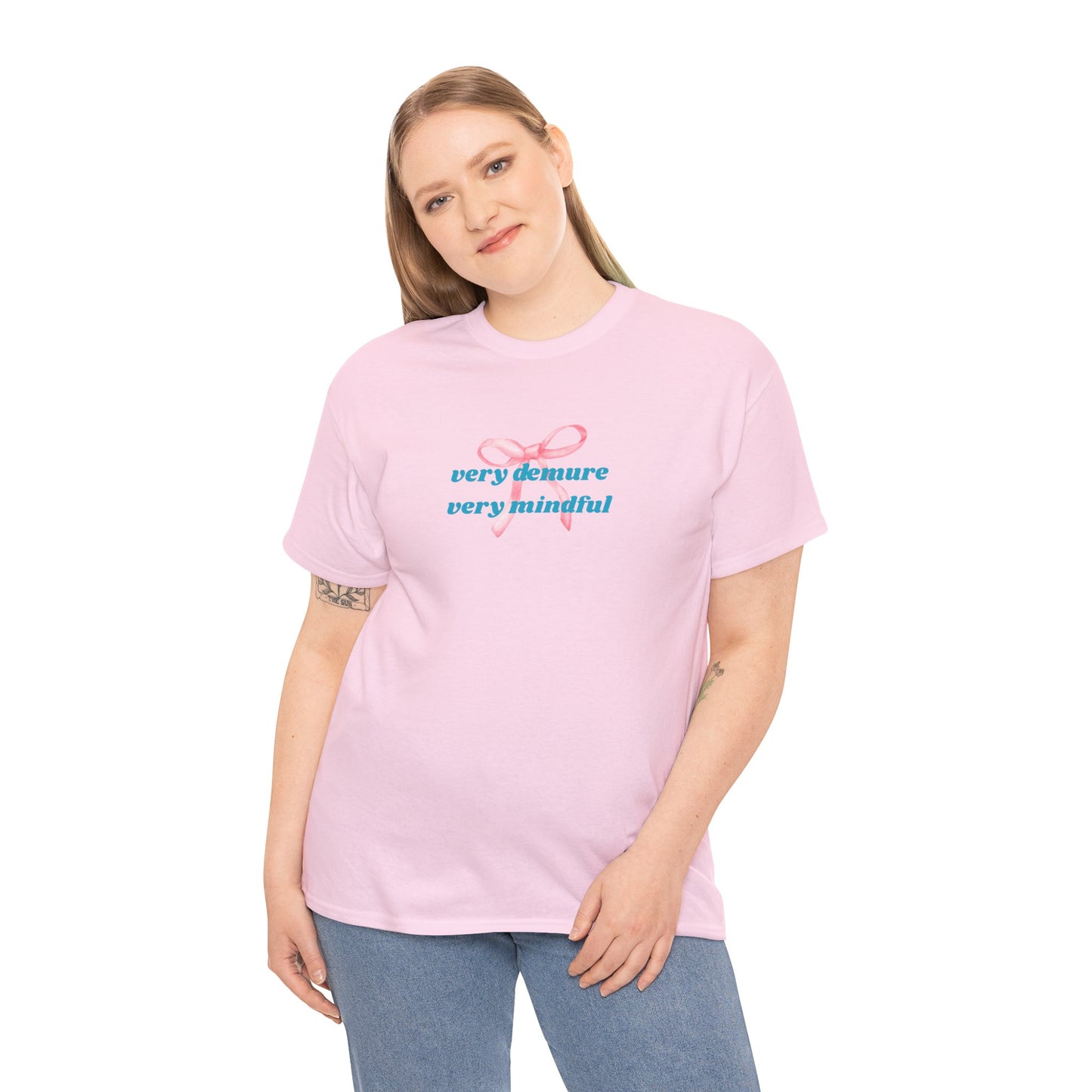 Very Demure, Very Mindful Print Tee – Cozy & Stylish - Wolf Aura Co