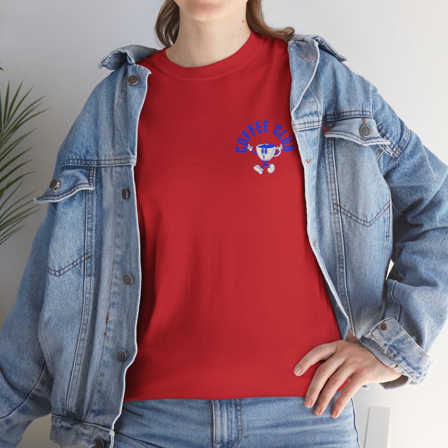 Coffee Club Cotton T-Shirt – Casual Graphic Tee, Coffee Lover Gift, Everyday Comfort - Wolf Aura Co
