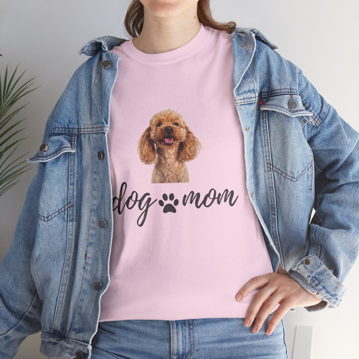 Dog Mom Cotton Tee – Casual &Comfy Gift for Pet Lovers | Wolf Aura