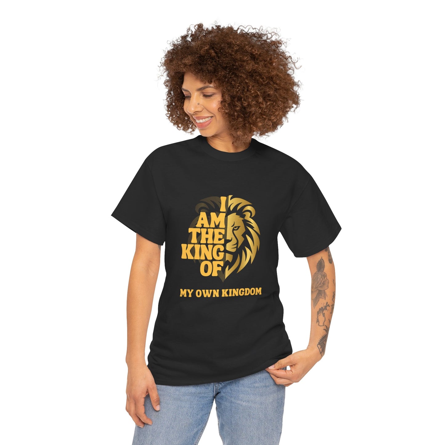Lion Print Cotton T-Shirt – Fierce Graphic Tee, Casual Everyday Wear, Animal Lover Gift - Wolf Aura Co