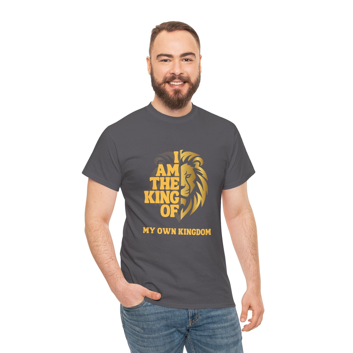 Lion Print Cotton T-Shirt – Fierce Graphic Tee, Casual Everyday Wear, Animal Lover Gift - Wolf Aura Co