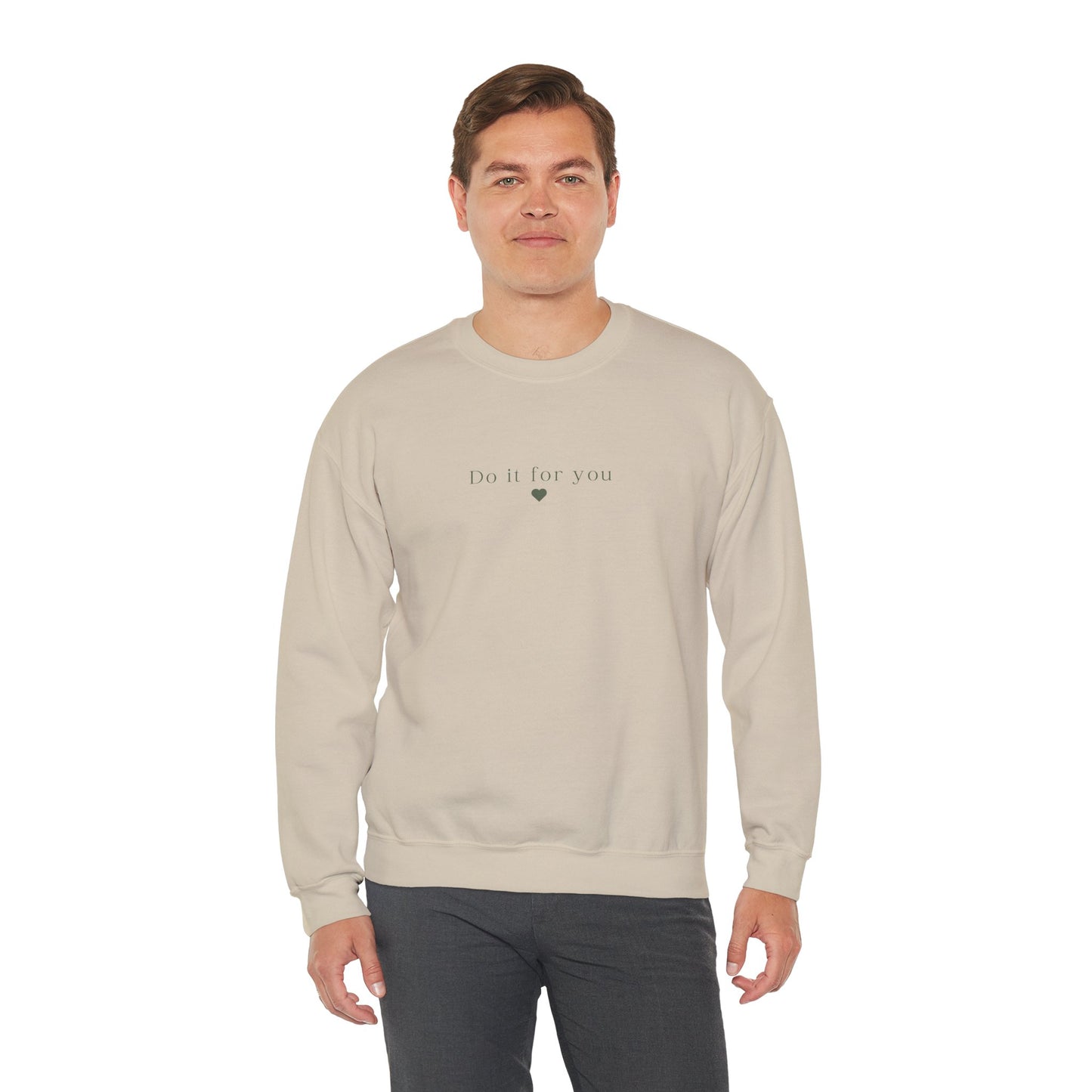 Cozy Affirmation Crewneck Sweatshirt – Do It For You - Wolf Aura Co