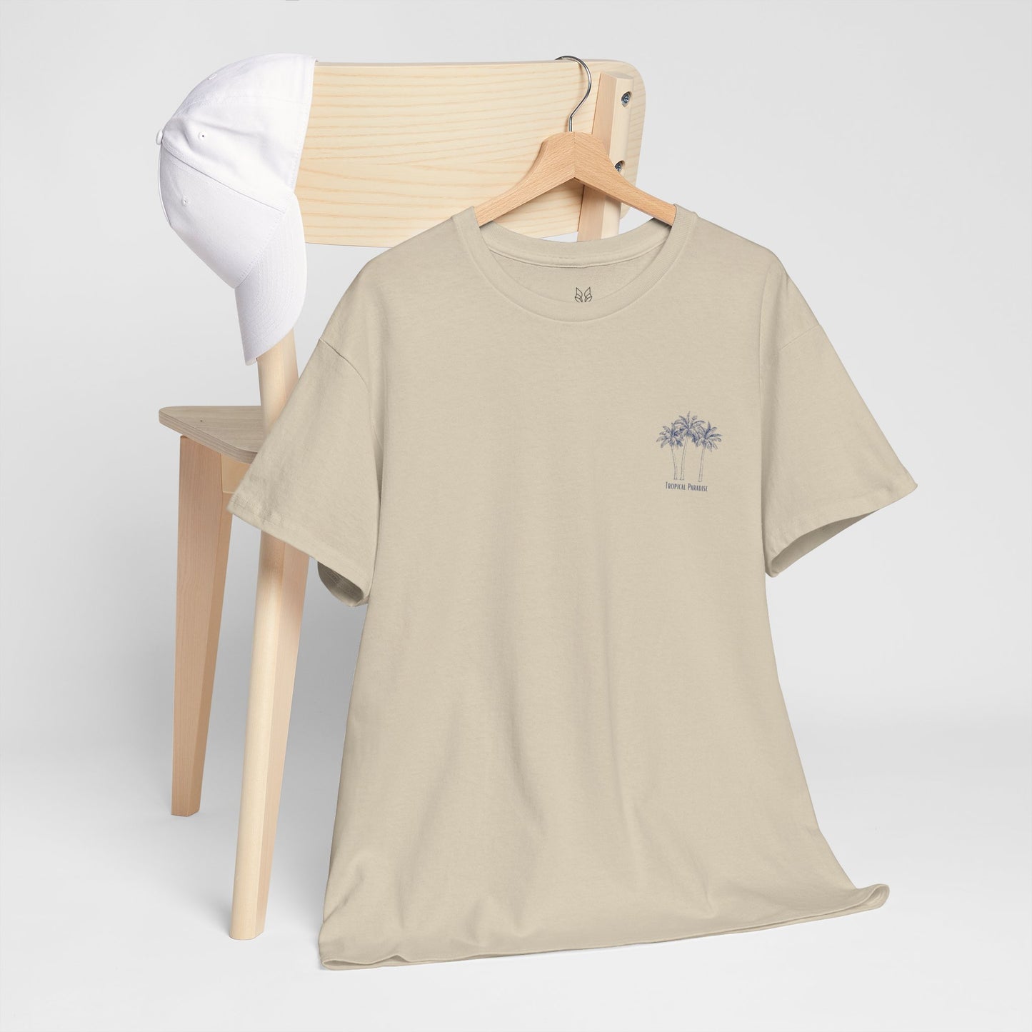Palm Tree Print Cotton T-Shirt – Casual Summer Tee, Beachwear, Tropical Graphic Shirt, Everyday Comfort - Wolf Aura Co