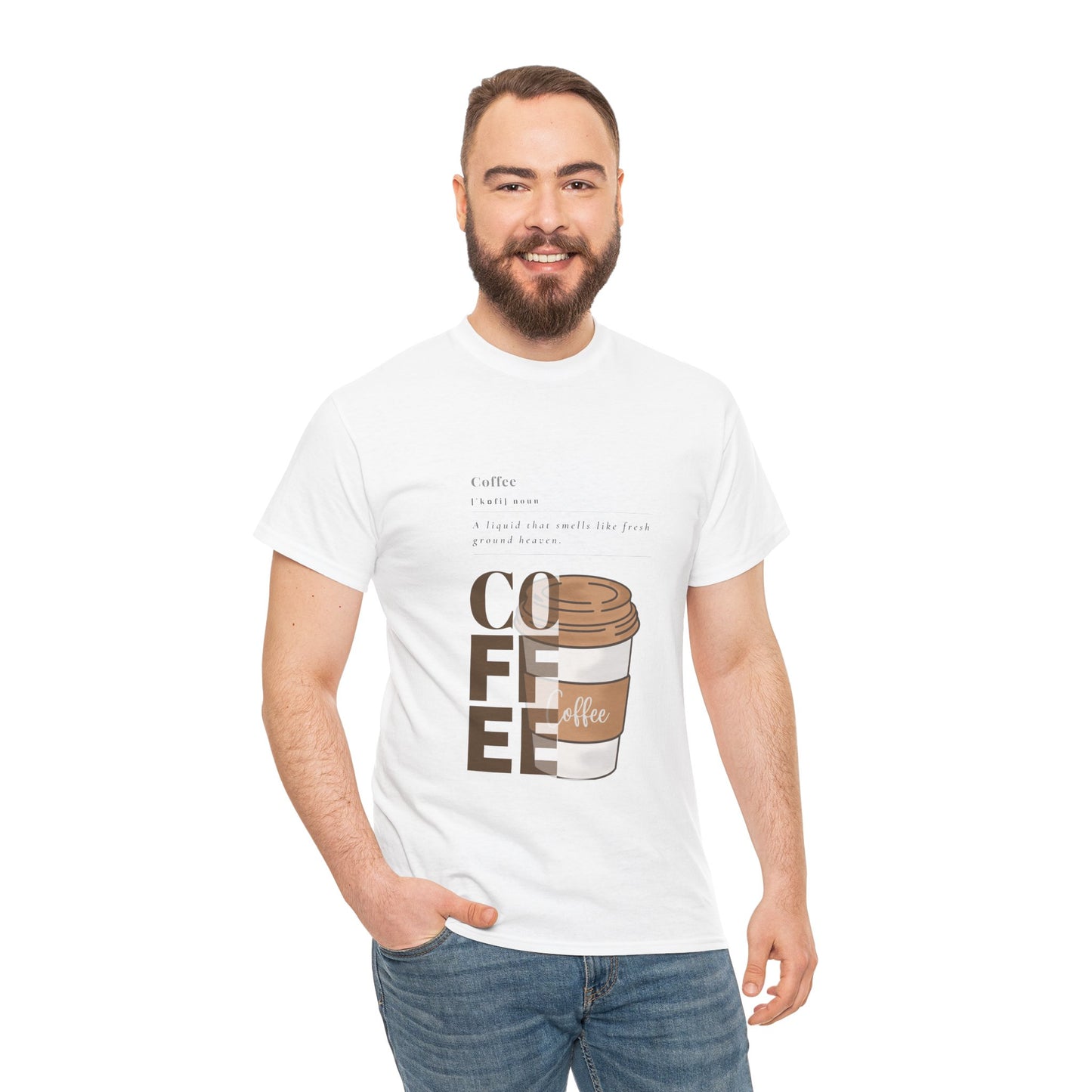 Fresh Brew Vibes Cotton T-Shirt – Casual Coffee Lovers Graphic Tee, Everyday Comfort, Barista Gift - Wolf Aura Co