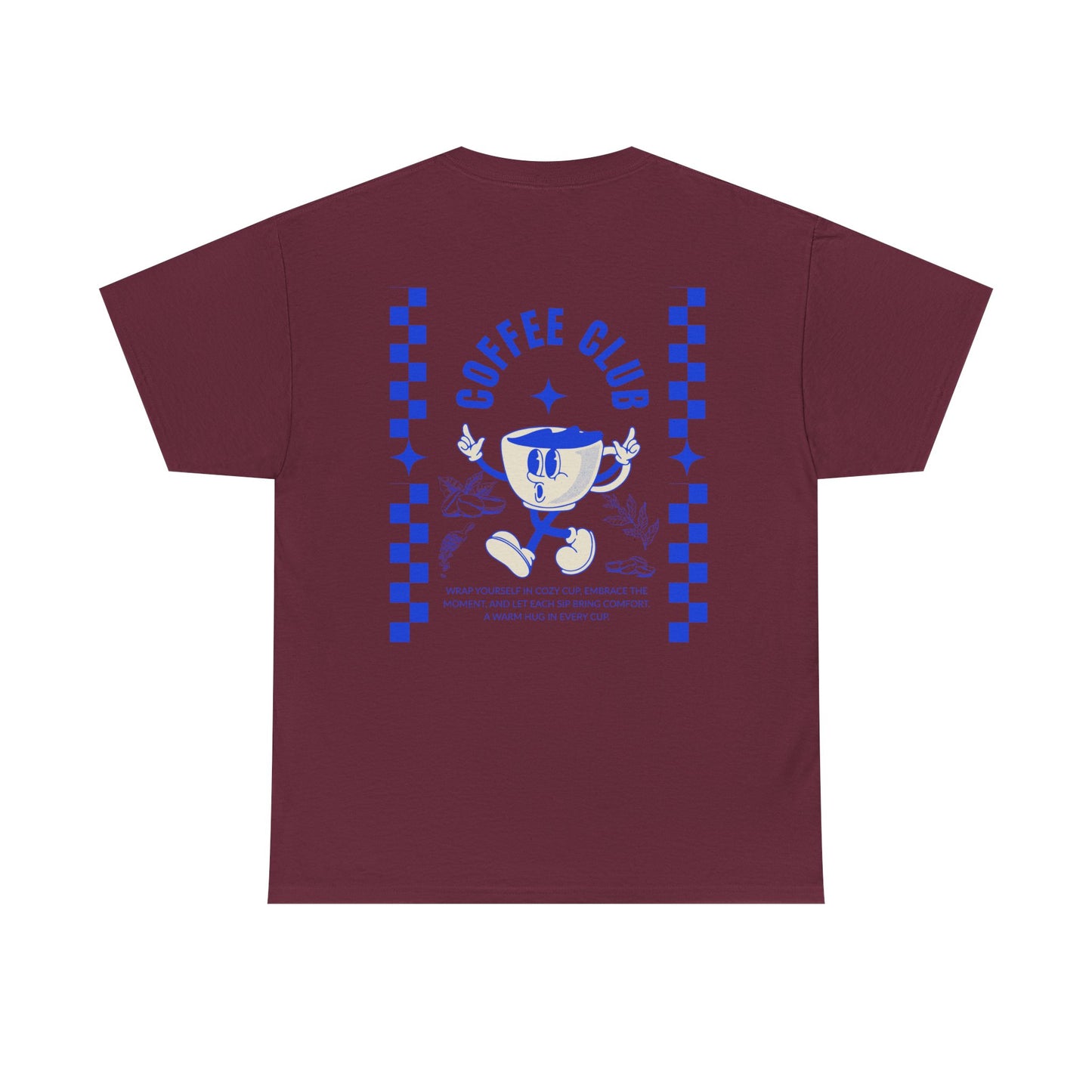 Coffee Club Cotton T-Shirt – Casual Graphic Tee, Coffee Lover Gift, Everyday Comfort - Wolf Aura Co