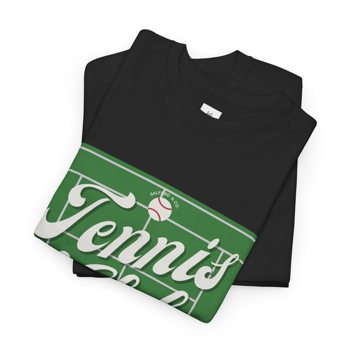 Tennis Print Tee – Unisex Cotton T-Shirt for Sports Lovers - Wolf Aura Co