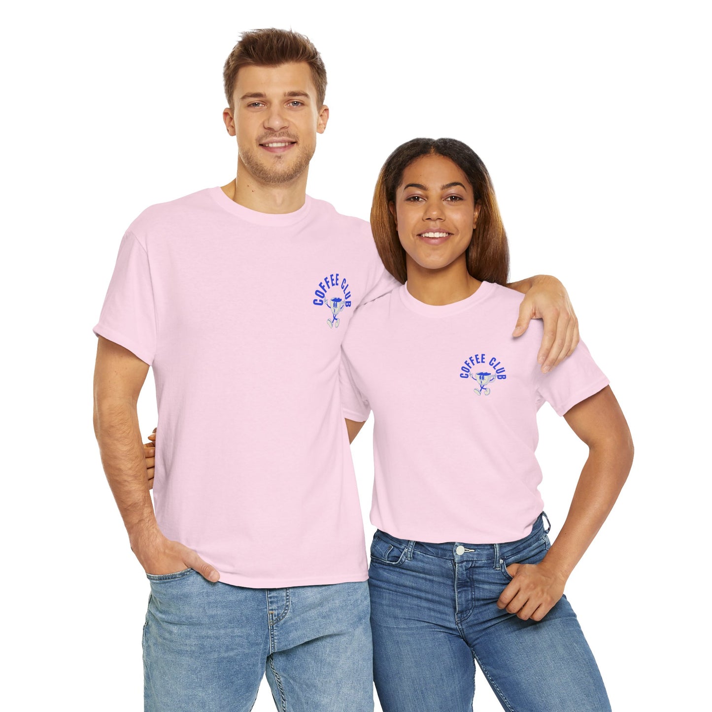 Coffee Club Cotton T-Shirt – Casual Graphic Tee, Coffee Lover Gift, Everyday Comfort - Wolf Aura Co
