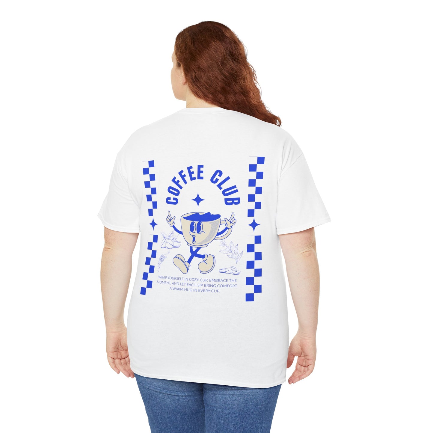 Coffee Club Cotton T-Shirt – Casual Graphic Tee, Coffee Lover Gift, Everyday Comfort - Wolf Aura Co