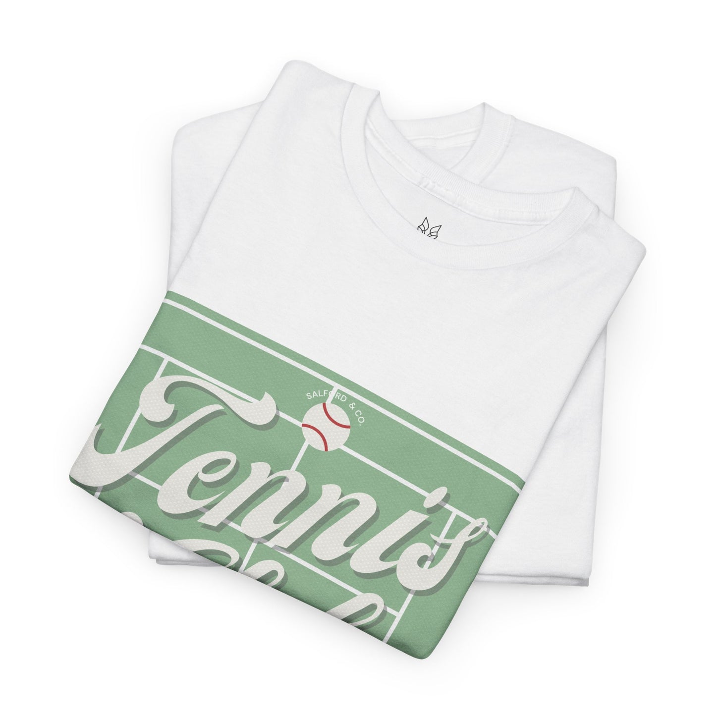 Tennis Print Tee – Unisex Cotton T-Shirt for Sports Lovers - Wolf Aura Co