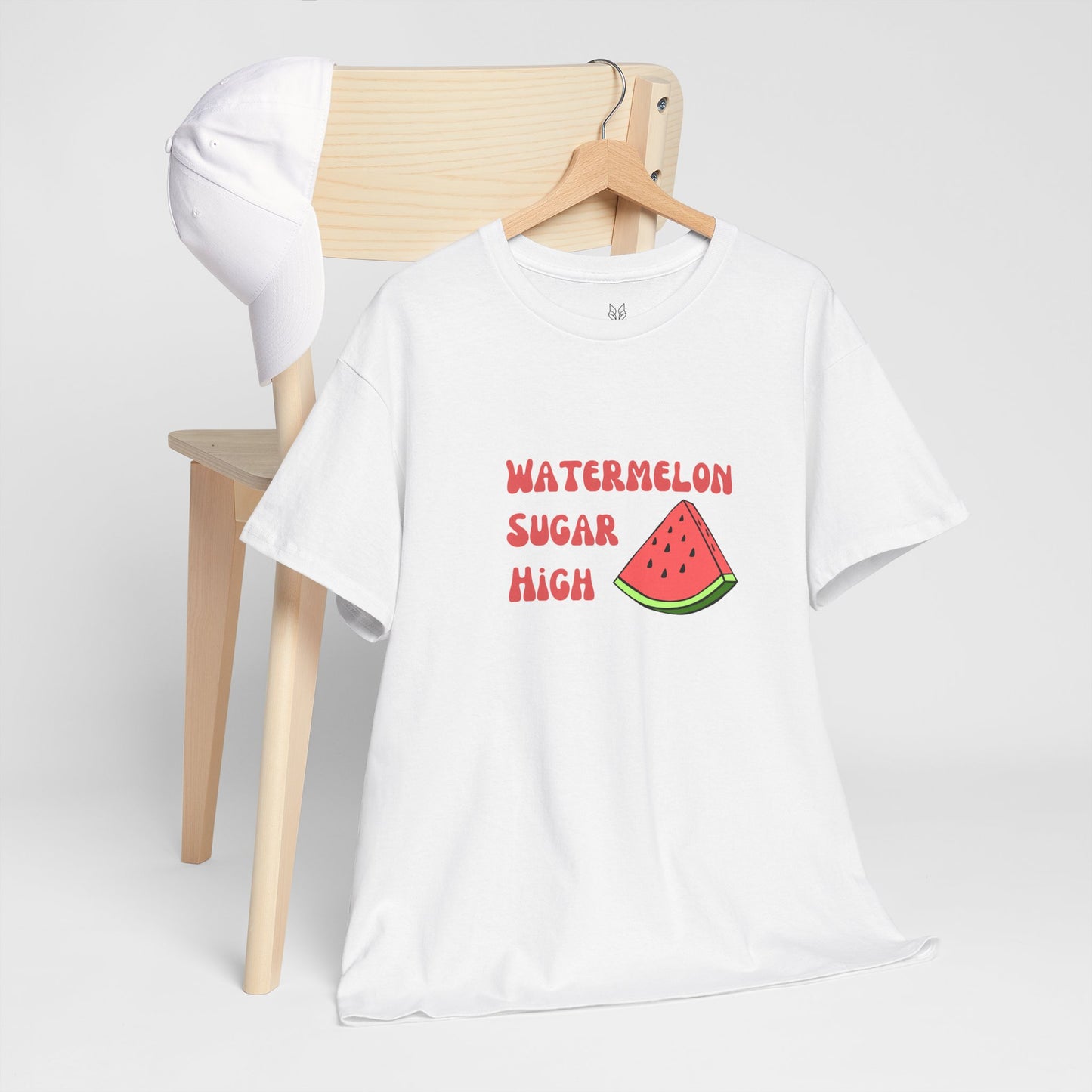 Watermelon Print Cotton T-Shirt | Cute Summer Tee, Fruit Graphic Shirt, Casual Everyday Wear - Wolf Aura Co