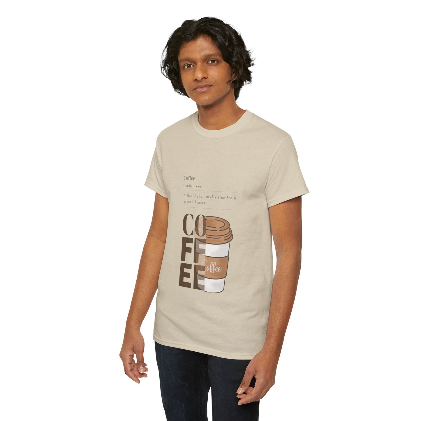 Fresh Brew Vibes Cotton T-Shirt – Casual Coffee Lovers Graphic Tee, Everyday Comfort, Barista Gift - Wolf Aura Co