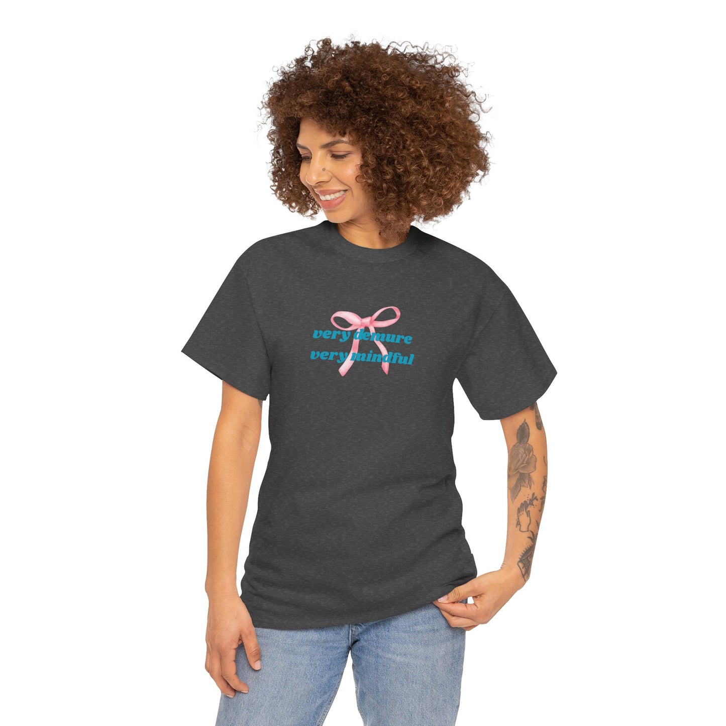Very Demure, Very Mindful Print Tee – Cozy & Stylish - Wolf Aura Co