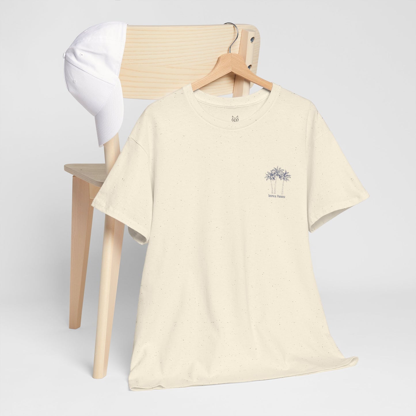 Palm Tree Print Cotton T-Shirt – Casual Summer Tee, Beachwear, Tropical Graphic Shirt, Everyday Comfort - Wolf Aura Co