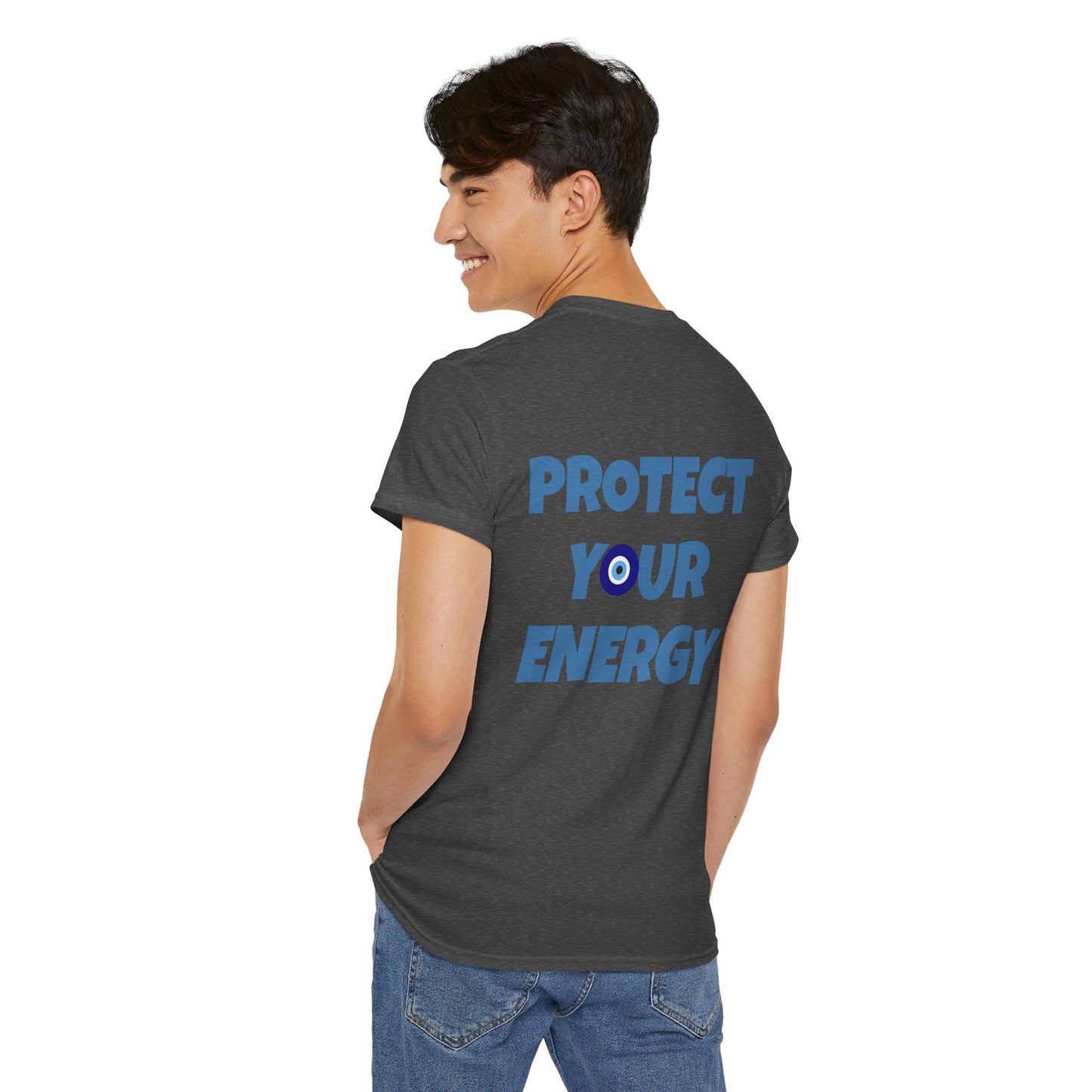 Evil Eye Graphic Tee – Unisex Casual Cotton T-Shirt | Protect Your Energy Shirt, Positive Vibes Apparel, Spiritual Gift - Wolf Aura Co