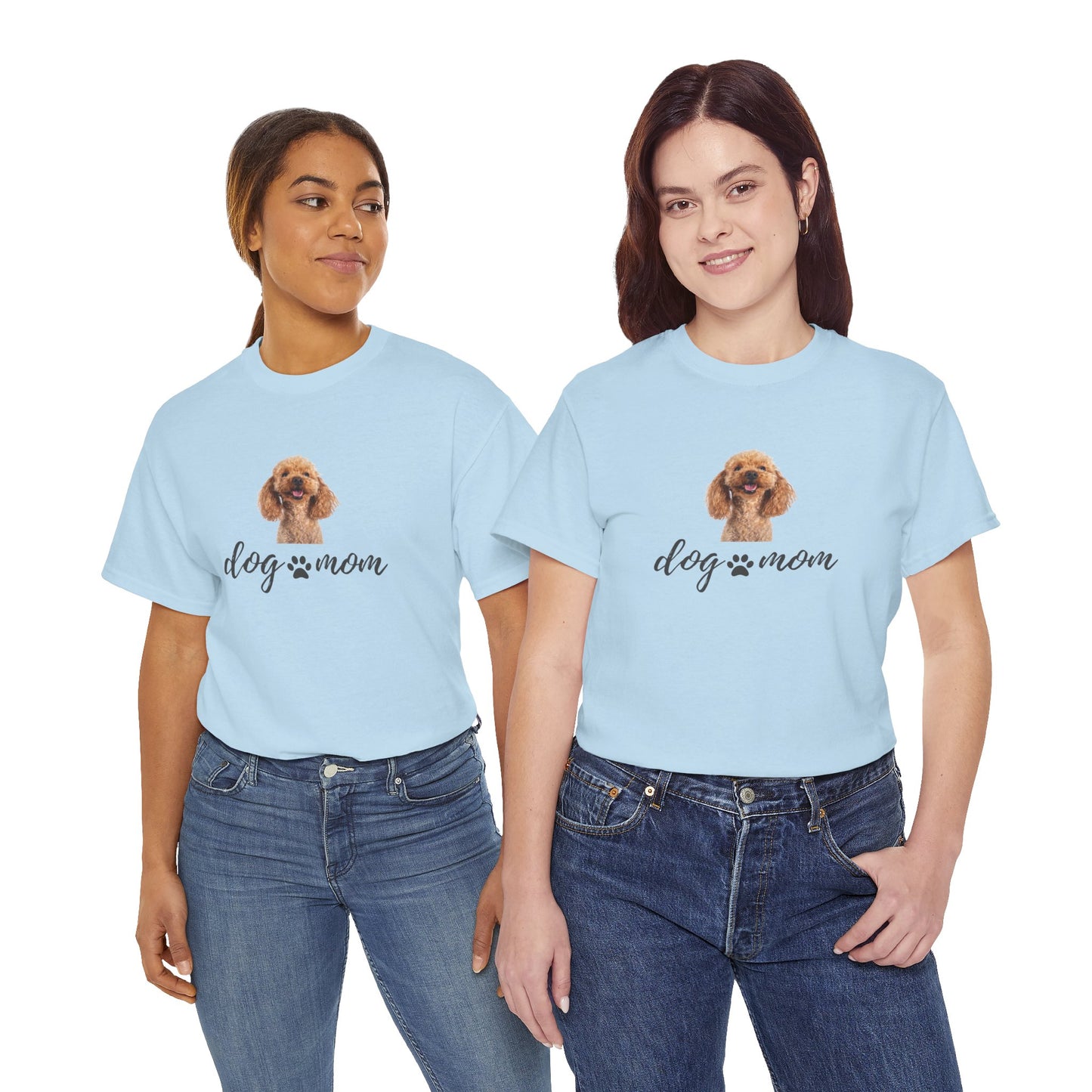 Dog Print Cotton T-Shirt – Cute Casual Tee for Dog Moms | Gift for Dog Lovers, Everyday Comfort, Pet Parent Apparel - Wolf Aura Co