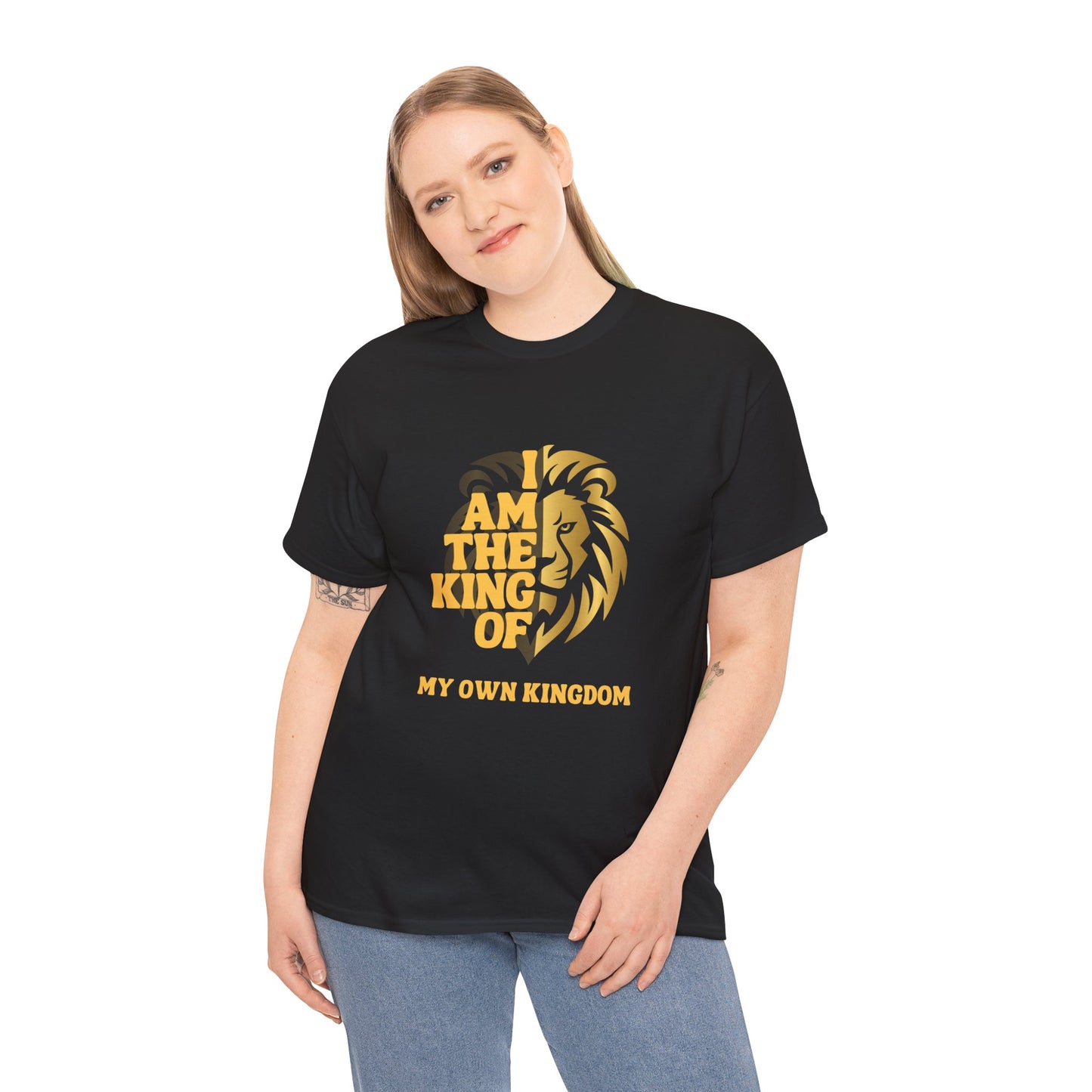 Lion Print Cotton T-Shirt – Fierce Graphic Tee, Casual Everyday Wear, Animal Lover Gift - Wolf Aura Co