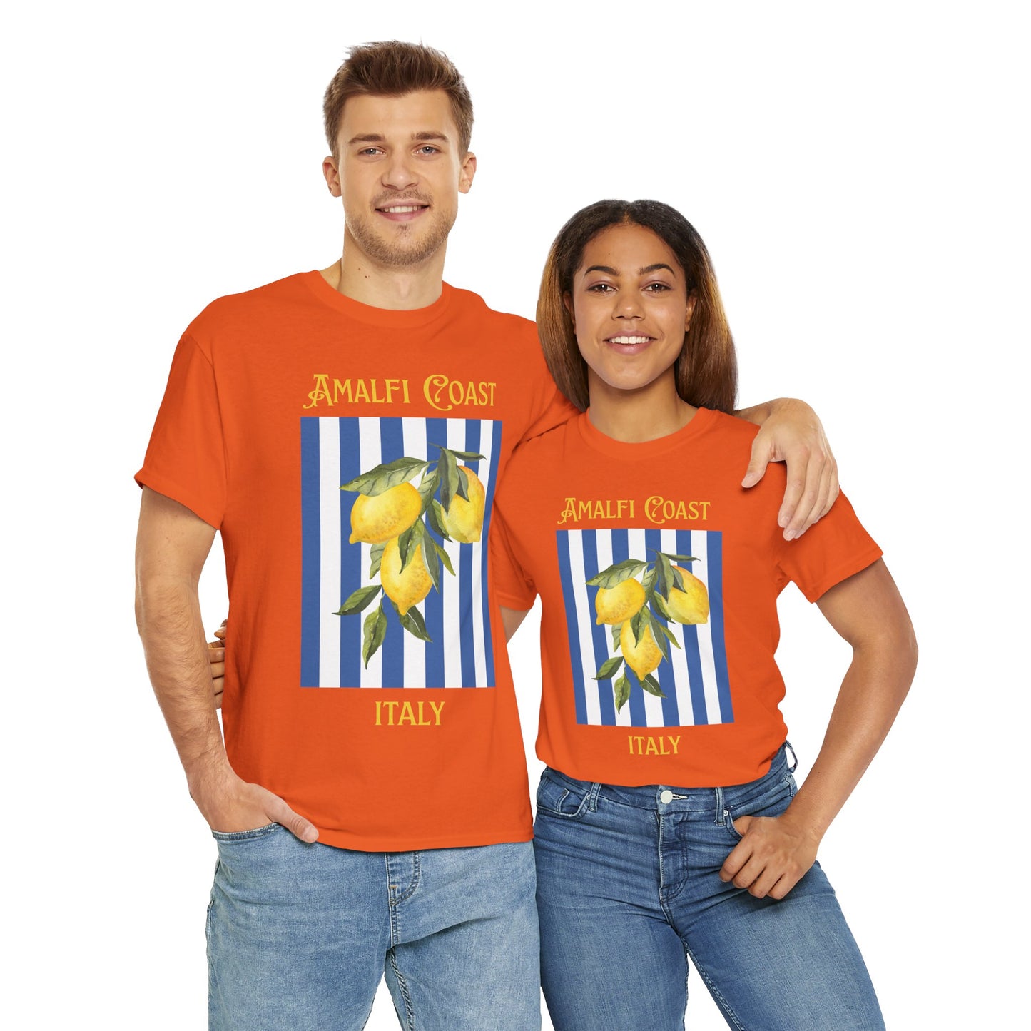 Unisex Amalfi Coast T-Shirt – Casual Coastal Graphic Tee - Wolf Aura Co