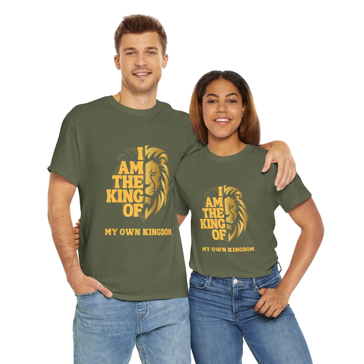 Lion Print Cotton T-Shirt – Fierce Graphic Tee, Casual Everyday Wear, Animal Lover Gift - Wolf Aura Co