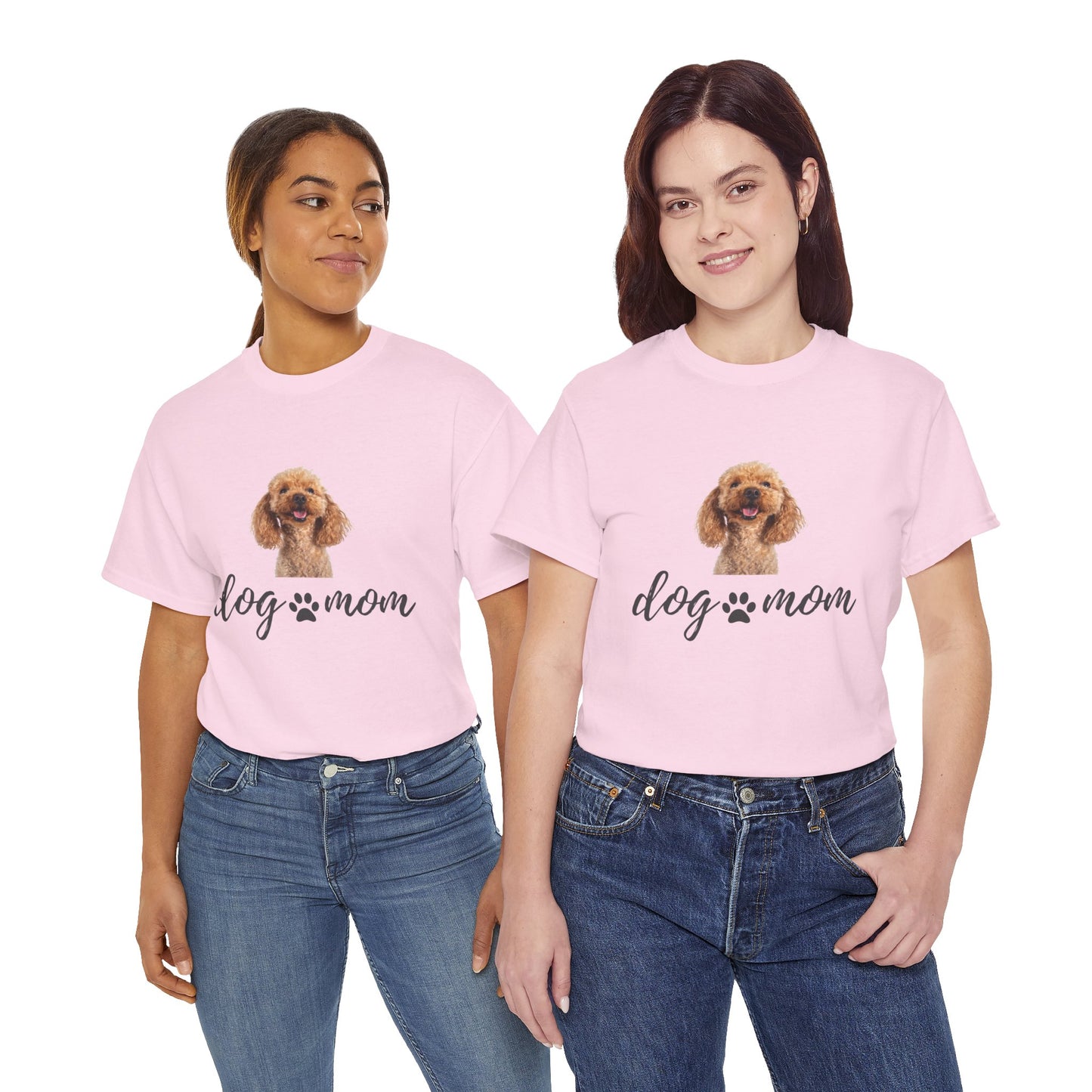 Dog Mom Cotton Tee – Casual &Comfy Gift for Pet Lovers | Wolf Aura