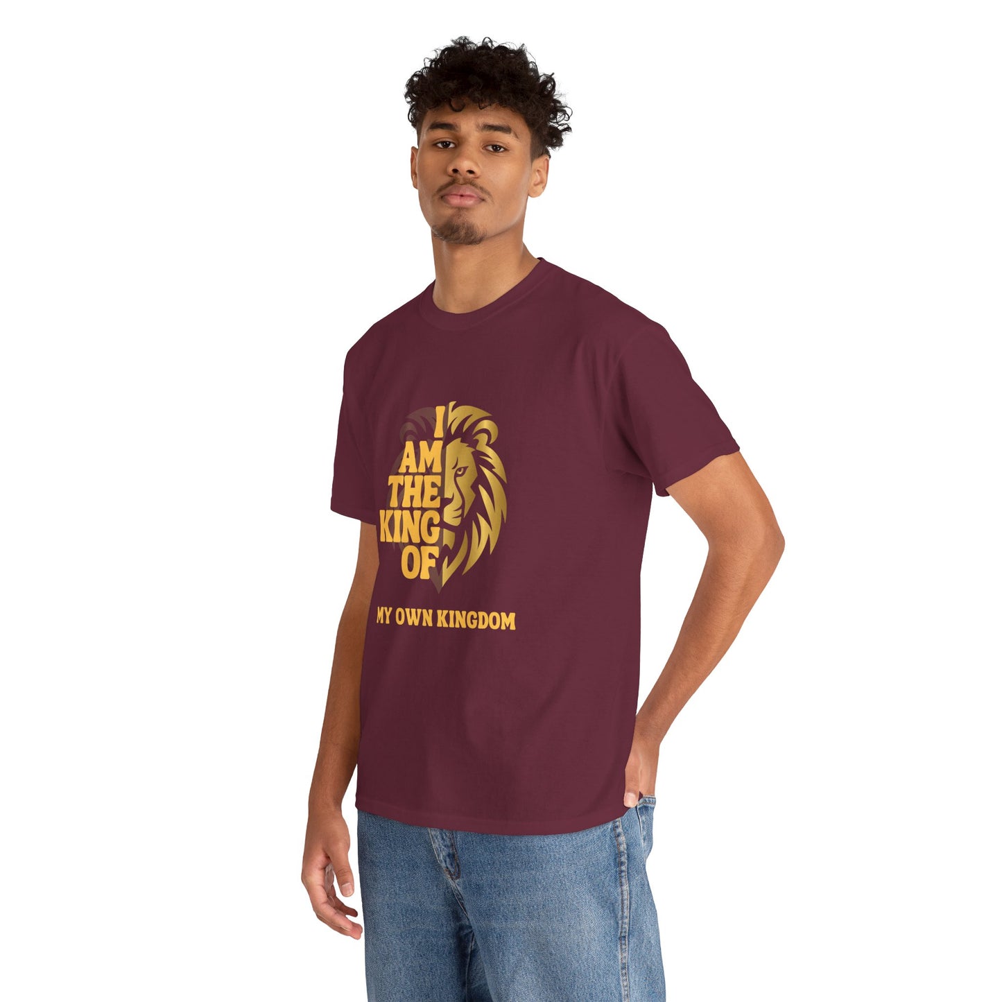 Lion Print Cotton T-Shirt – Fierce Graphic Tee, Casual Everyday Wear, Animal Lover Gift - Wolf Aura Co