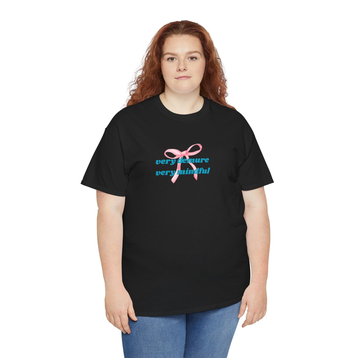 Very Demure, Very Mindful Print Tee – Cozy & Stylish - Wolf Aura Co