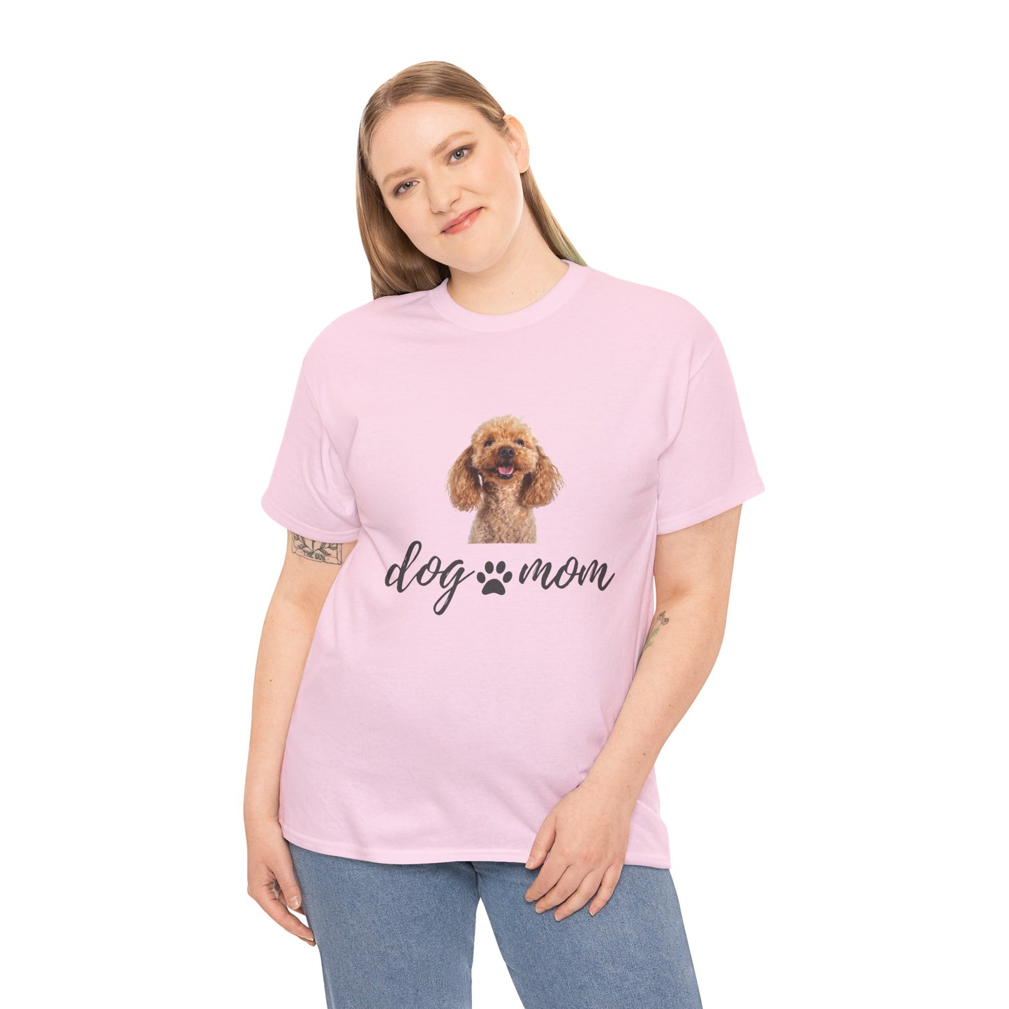 Dog Mom Cotton Tee – Casual &Comfy Gift for Pet Lovers | Wolf Aura