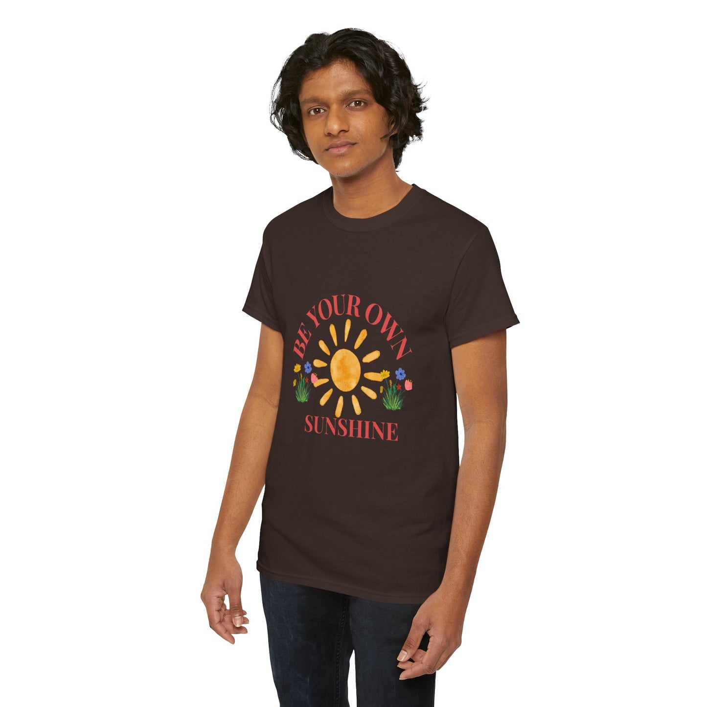 Be Your Own Sunshine Cotton T-Shirt – Positive Graphic Tee, Everyday Casual Wear, Uplifting Gift - Wolf Aura Co