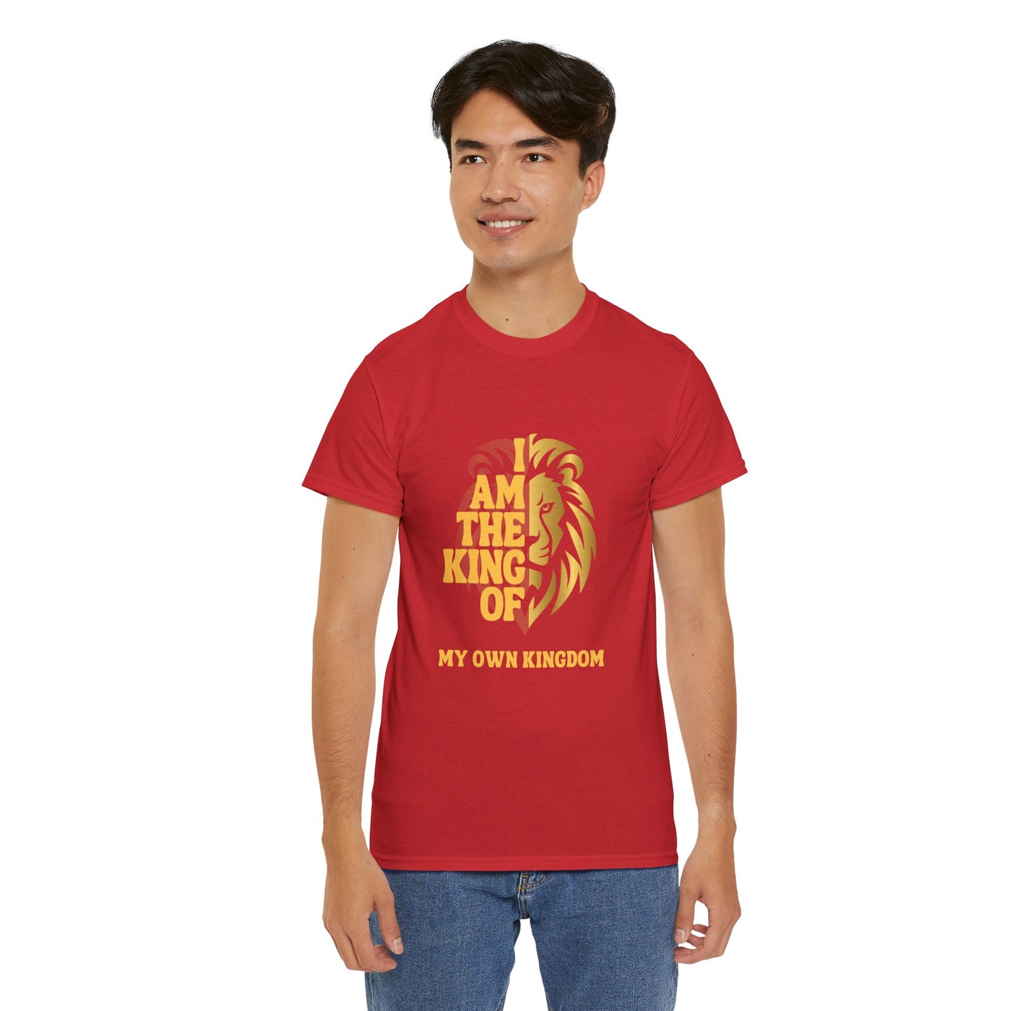 Lion Print Cotton T-Shirt – Fierce Graphic Tee, Casual Everyday Wear, Animal Lover Gift - Wolf Aura Co
