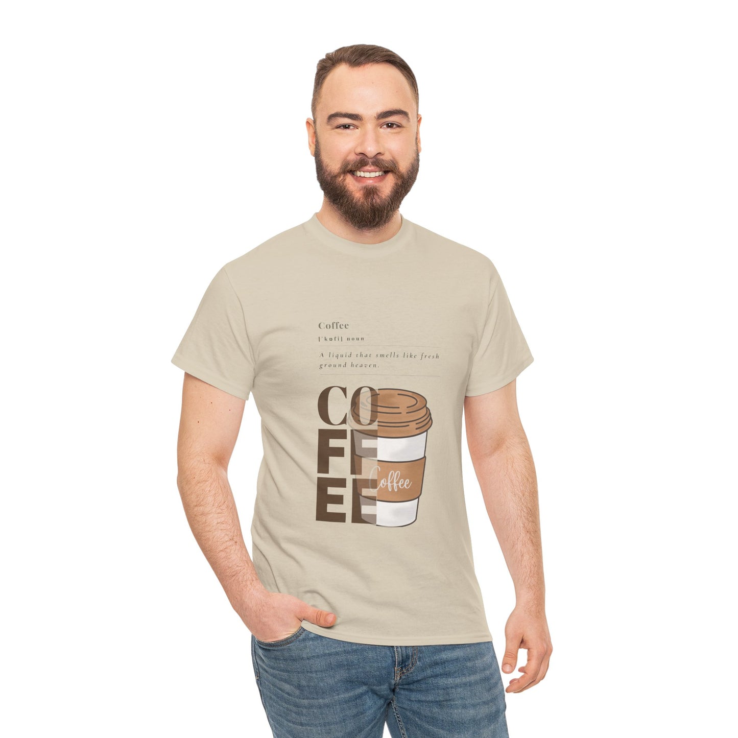Fresh Brew Vibes Cotton T-Shirt – Casual Coffee Lovers Graphic Tee, Everyday Comfort, Barista Gift - Wolf Aura Co