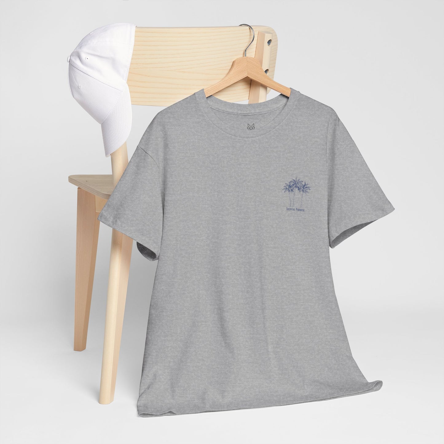 Palm Tree Print Cotton T-Shirt – Casual Summer Tee, Beachwear, Tropical Graphic Shirt, Everyday Comfort - Wolf Aura Co