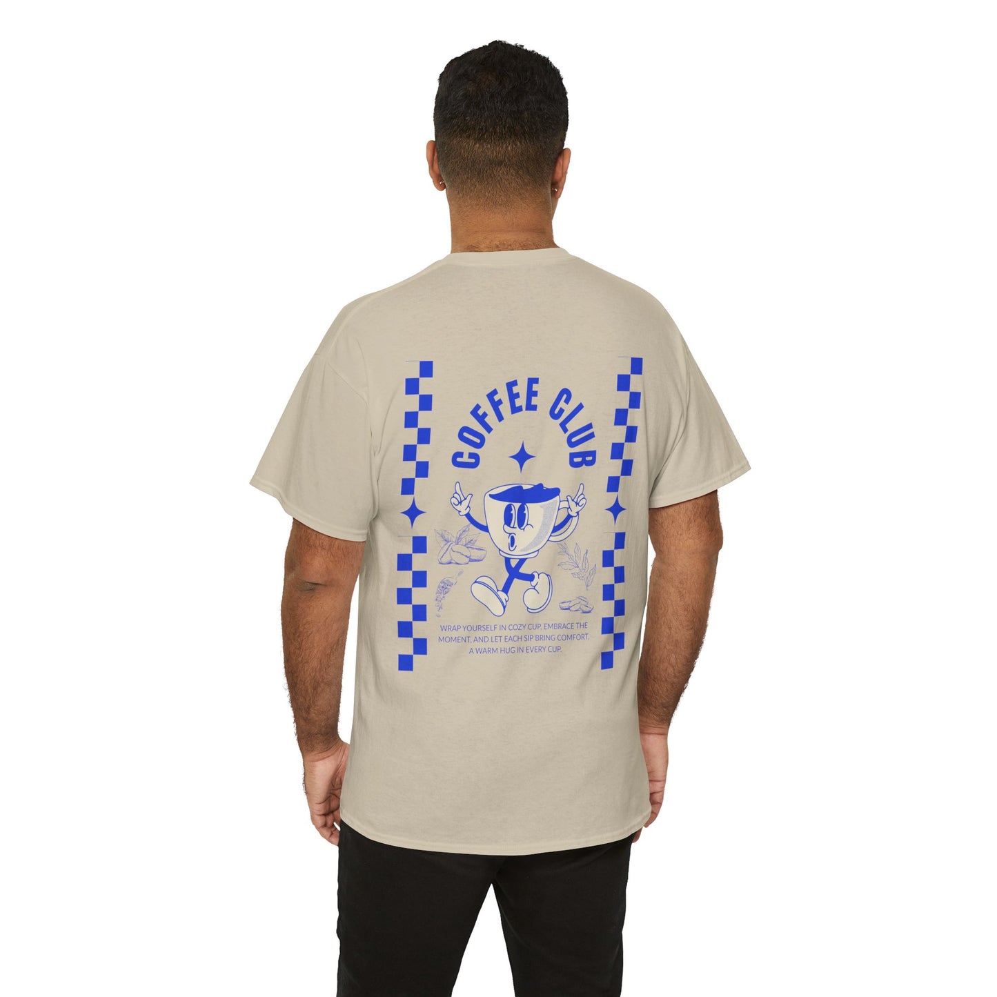 Coffee Club Cotton T-Shirt – Casual Graphic Tee, Coffee Lover Gift, Everyday Comfort - Wolf Aura Co