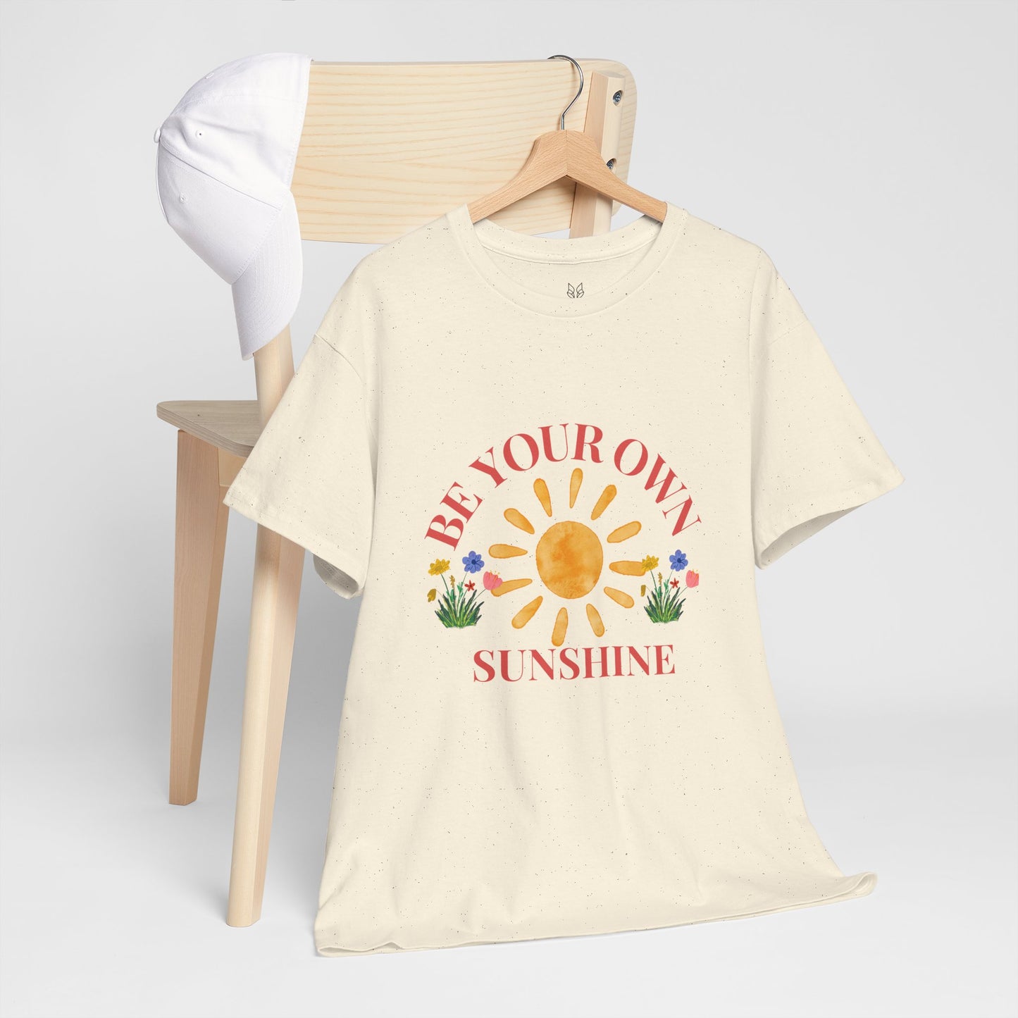Be Your Own Sunshine Cotton T-Shirt – Positive Graphic Tee, Everyday Casual Wear, Uplifting Gift - Wolf Aura Co