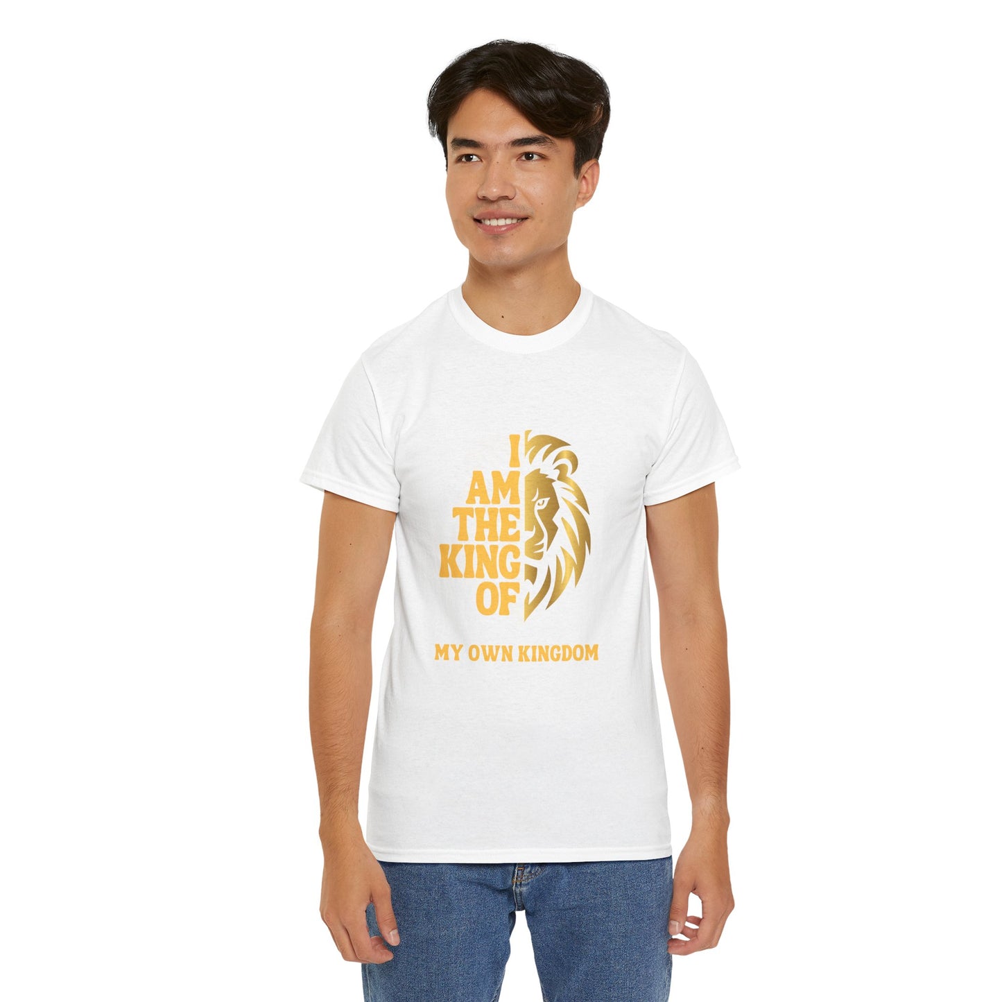 Lion Print Cotton T-Shirt – Fierce Graphic Tee, Casual Everyday Wear, Animal Lover Gift - Wolf Aura Co