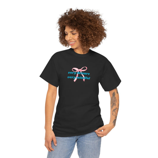 Very Demure, Very Mindful Print Tee – Cozy & Stylish - Wolf Aura Co