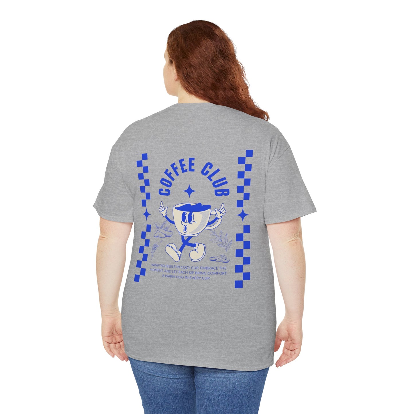 Coffee Club Cotton T-Shirt – Casual Graphic Tee, Coffee Lover Gift, Everyday Comfort - Wolf Aura Co