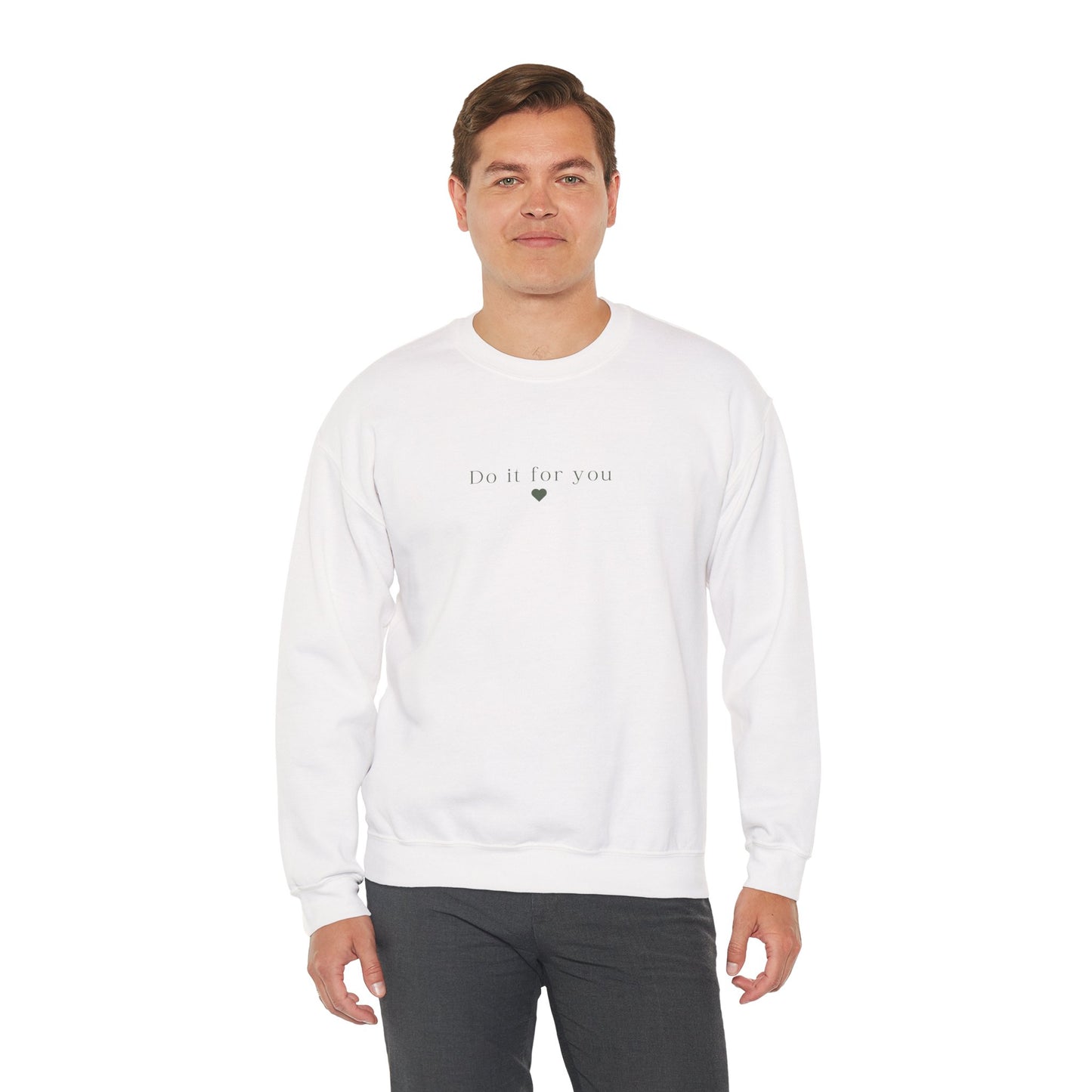 Cozy Affirmation Crewneck Sweatshirt – Do It For You - Wolf Aura Co
