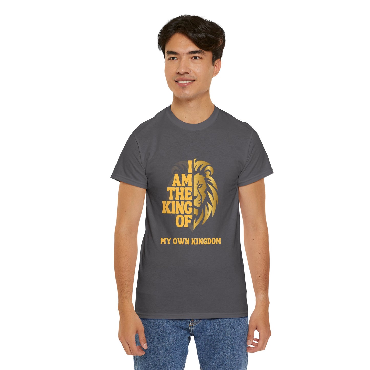 Lion Print Cotton T-Shirt – Fierce Graphic Tee, Casual Everyday Wear, Animal Lover Gift - Wolf Aura Co