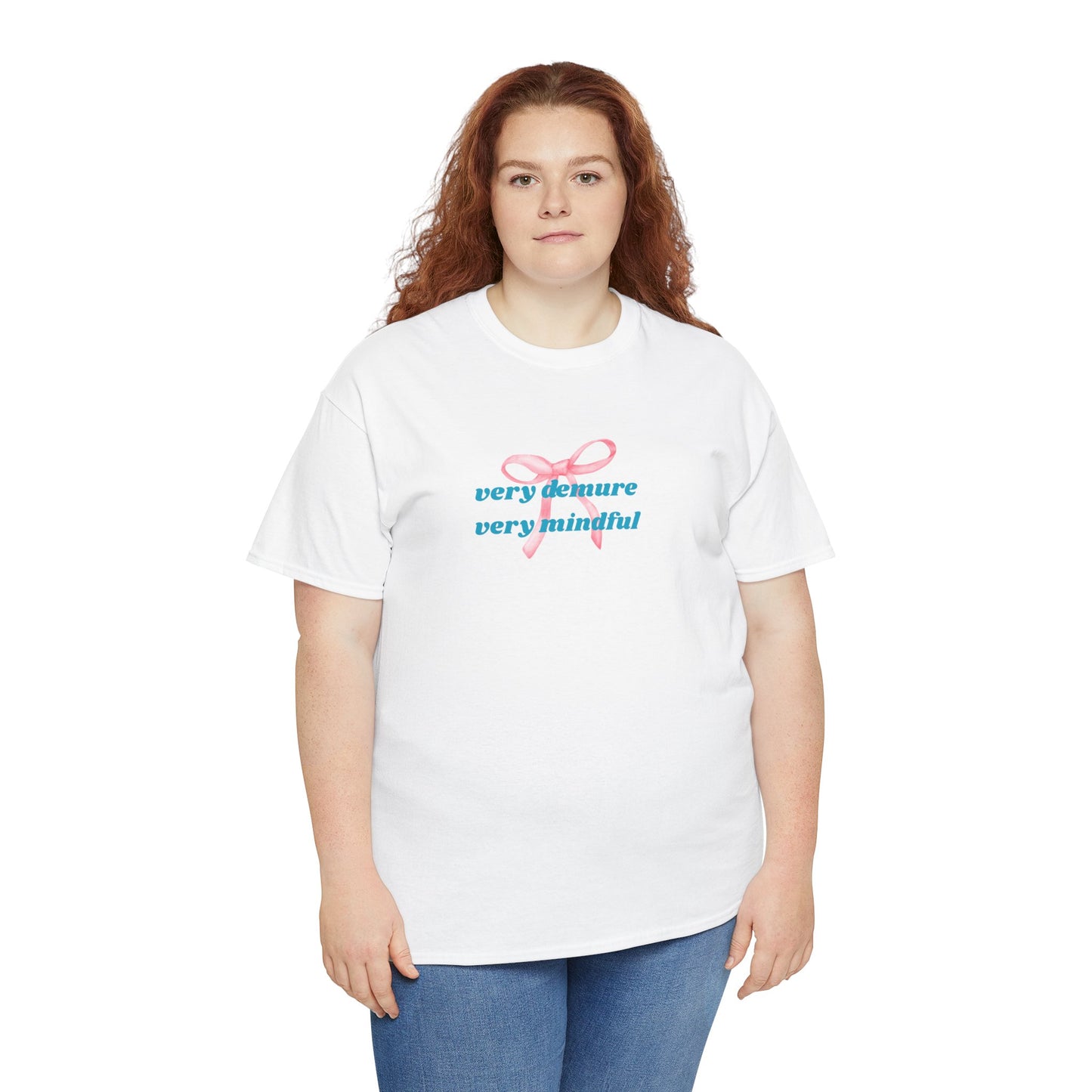 Very Demure, Very Mindful Print Tee – Cozy & Stylish - Wolf Aura Co