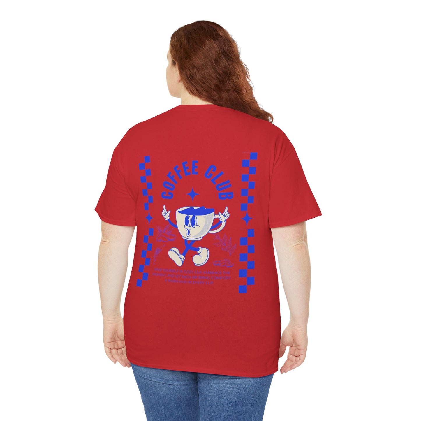 Coffee Club Cotton T-Shirt – Casual Graphic Tee, Coffee Lover Gift, Everyday Comfort - Wolf Aura Co
